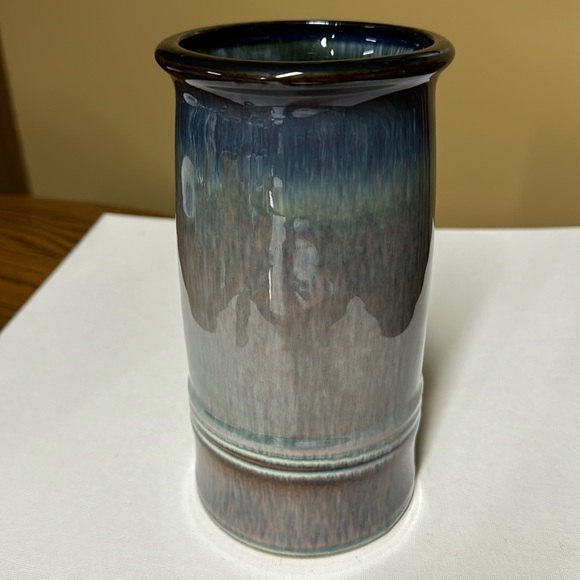Bill Campbell art pottery utensil crock or vase - Picture 1 of 5